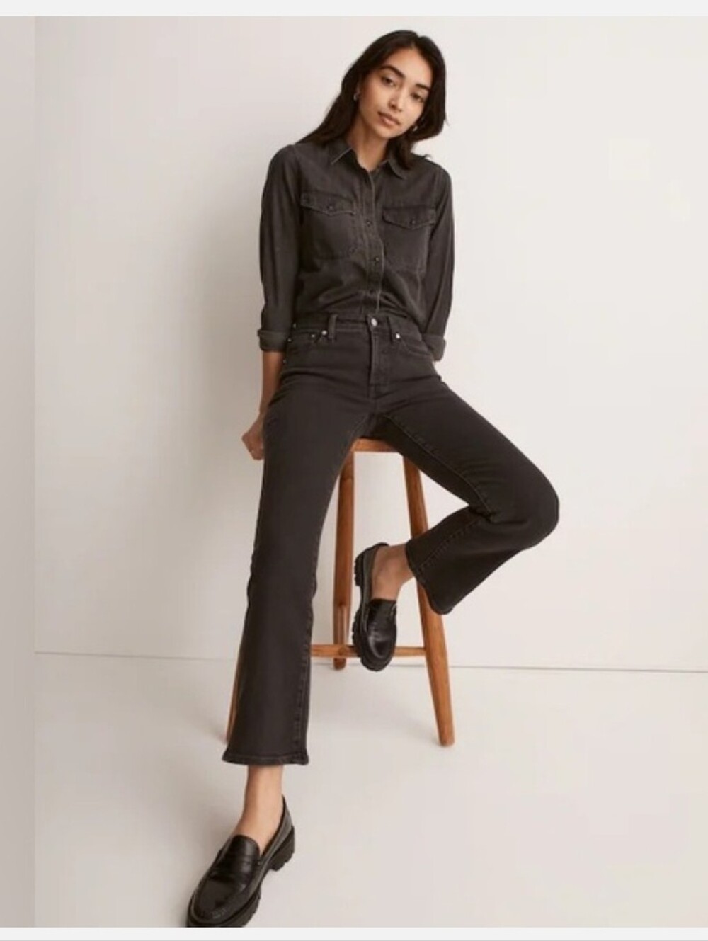 Madewell Midrise Kick Out Crop Jeans Size 29
